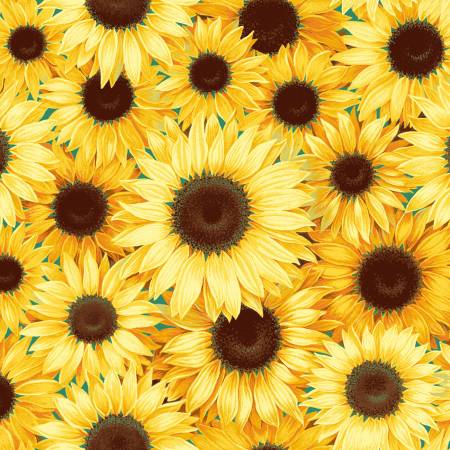 Garden Party Lg Sunflowers- Studio Cottons by Fabric Traditions- Fabric Off the Bolt