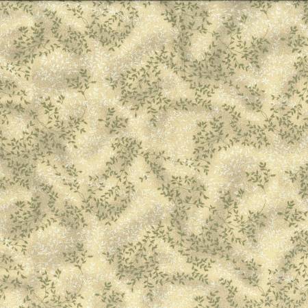 Farenheit Green Leafy Vines- Studio Cottons by Fabric Traditions- Fabric Off the Bolt