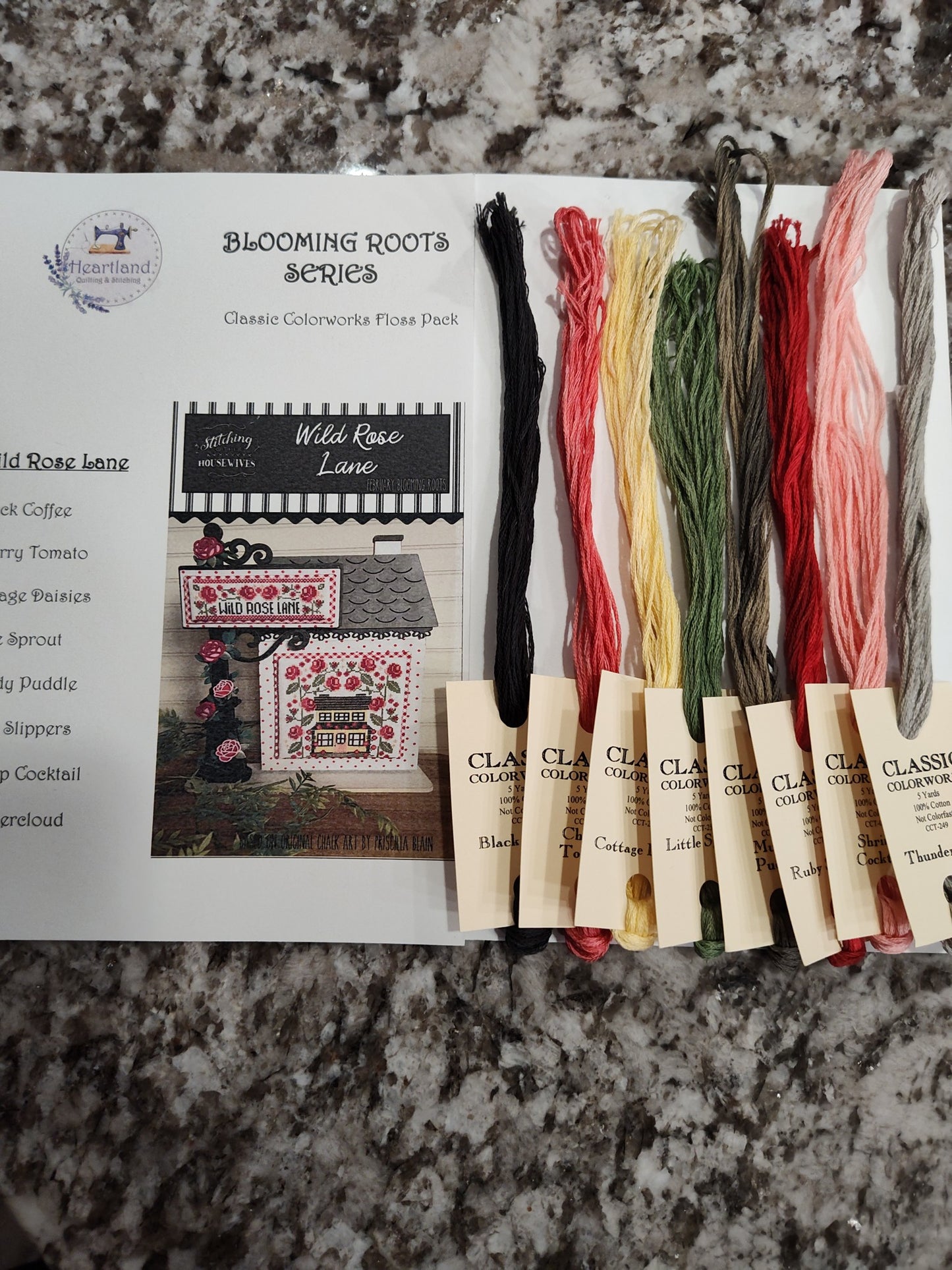 Wild Rose Lane FLOSS PACK - Blooming Roots Series by Stitching with the Housewives