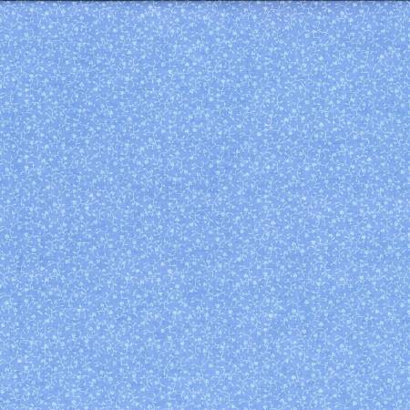 Etchings-Blue W/White Swirls & Dots- Studio Cottons by Fabric Traditions- Fabric Off the Bolt