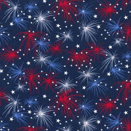 Heart of America Glitter- Studio Cottons by Fabric Traditions- Fabric Off the Bolt