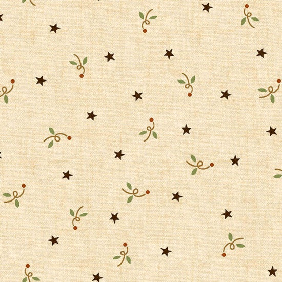 Butter Churn Basic - Cream Star- By Kim Diehl for Henry Glass Fabrics - Fabric Off the Bolt (Sizes in Description below)