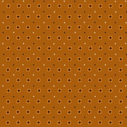 Quiet Grace - Tilted Boxes Orange - By Kim Diehl for Henry Glass Fabrics - Fabric Off the Bolt (Sizes in Description below)