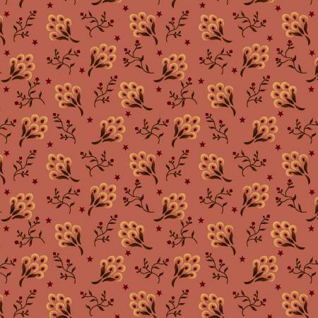 Quiet Grace - Clover Blossoms Pink - By Kim Diehl for Henry Glass Fabrics - Fabric Off the Bolt (Sizes in Description below)