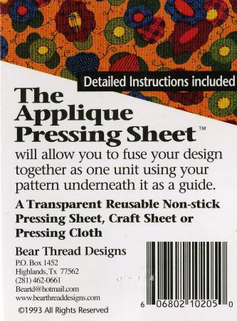 The Applique Pressing Sheet by Bear Thread Designs