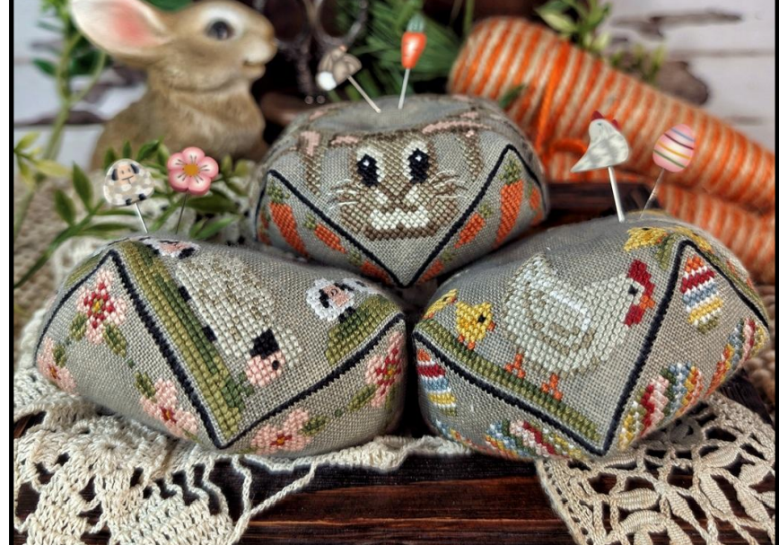 Easter Biscornu Trio - PuntiniPuntini