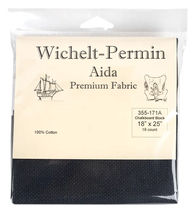 16ct Chalkboard Black Aida by Wichelt