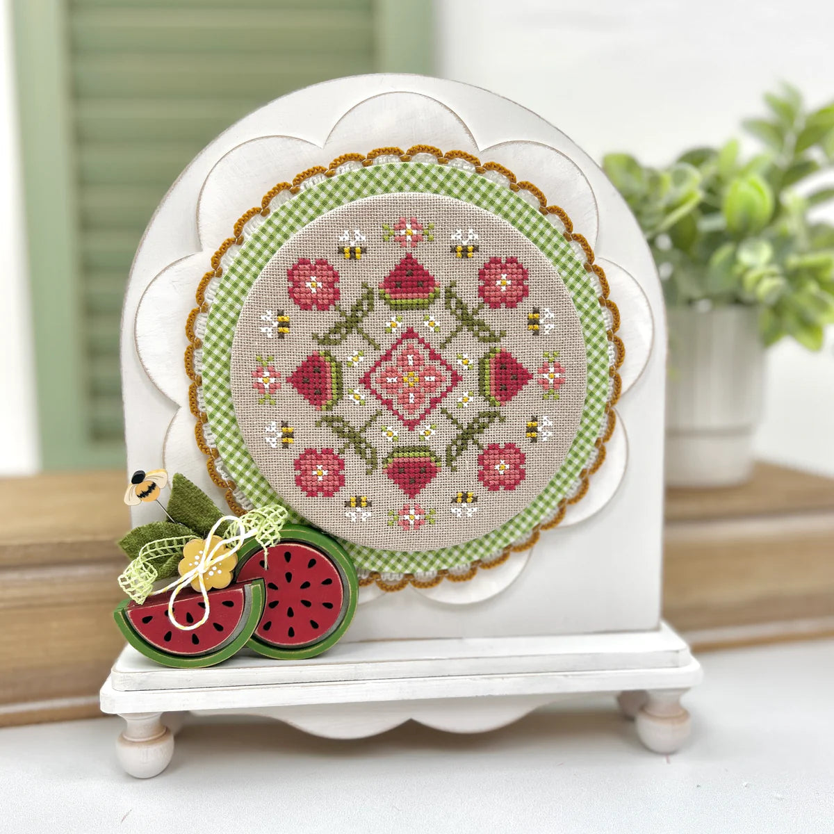 Blossom Backer - DIY Cross Stitch Display by Paisleys and Polka Dots