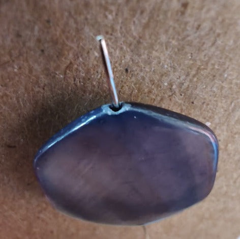 Needleminder - Blue Octagon Marbled w/needle hole
