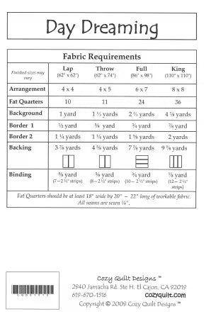 Day Dreaming by Cozy Quilt Designs