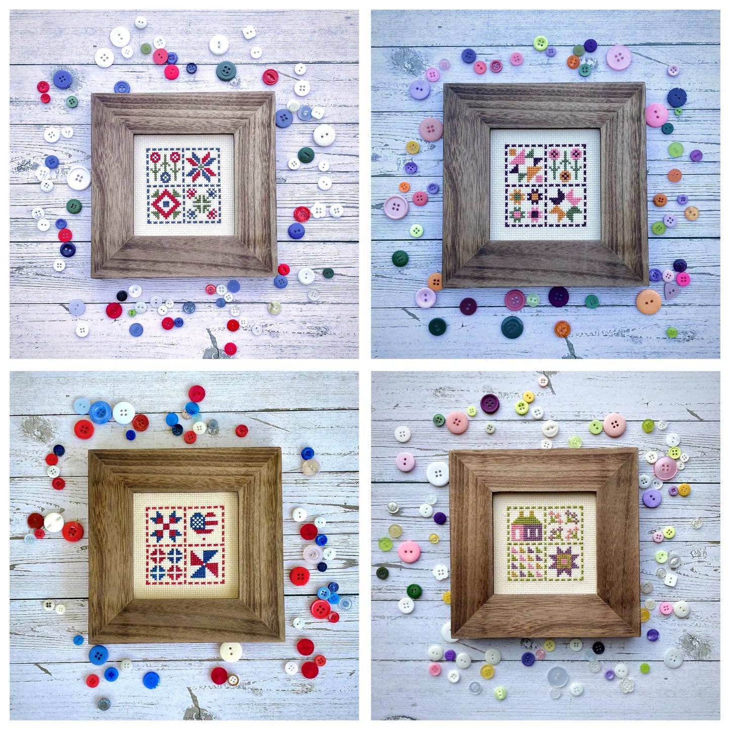 12 Monthly Mini Cross Stitch Bundle with Floss by Count your Stitches