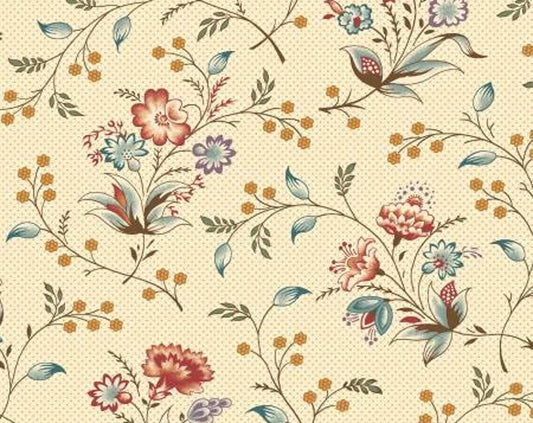 Hearthstone-Sew'N Wild Oaks for Marcus Fabrics-Cream- Fabric Off the Bolt