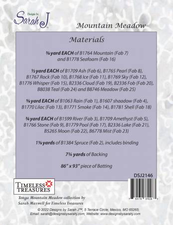 Mountain Meadow Quilt Pattern by Timeless Treasures