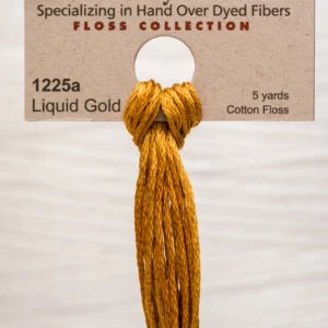 Liquid Gold #1225a by Weeks Dye Works- 5 yds Hand-Dyed, 6 Strand 100% Cotton Cross Stitch Embroidery Floss