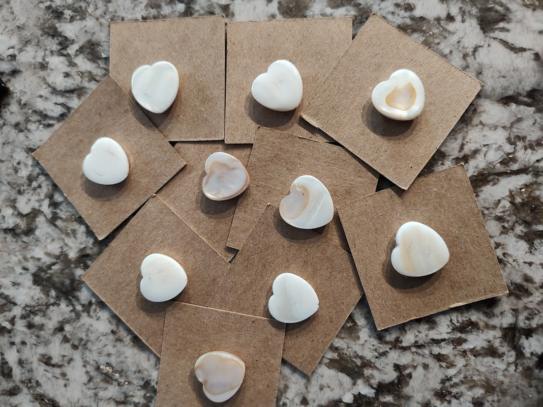 Needle Minder - White Pearl Heart