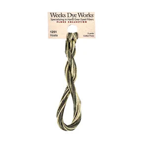 Hosta #1251 by Weeks Dye Works- 5 yds Hand-Dyed, 6 Strand 100% Cotton Cross Stitch Embroidery Floss