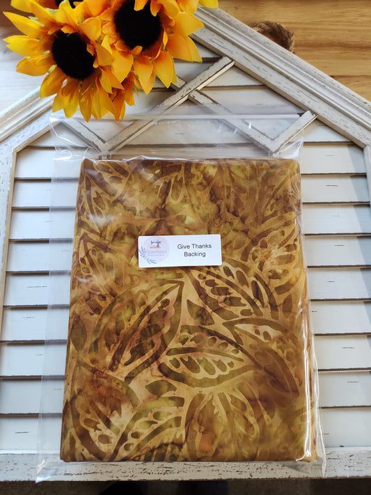Give Thanks Quilt BACKING