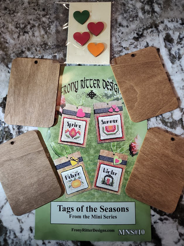 Tags of the Seasons - Pattern and 4-Finishing Tags (Kit) -Frony Ritter Designs