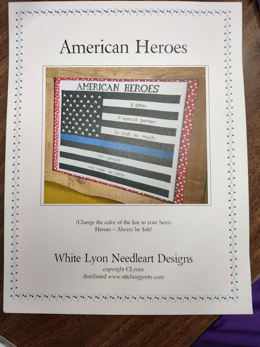 American Heroes - White Lyon Needleart Designs