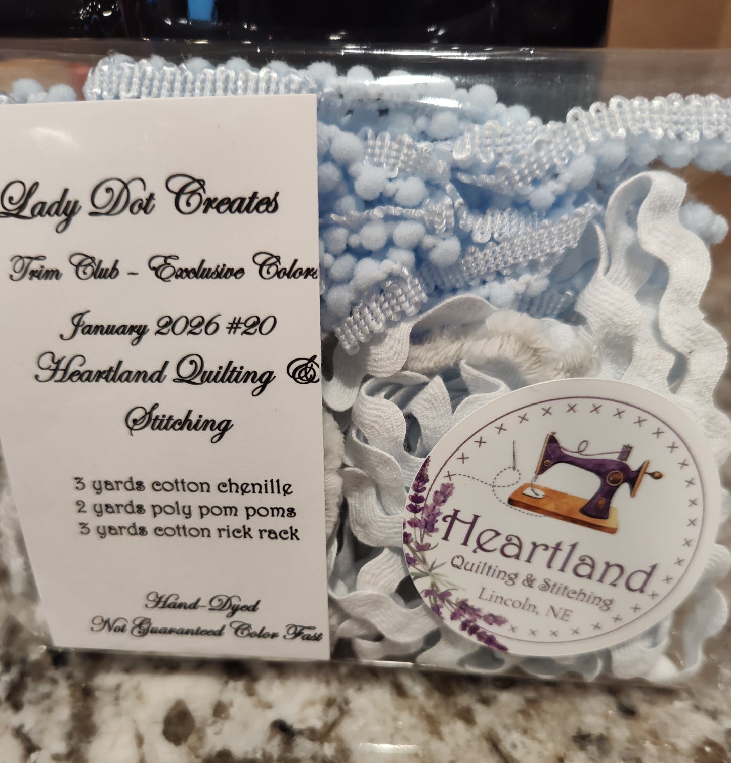 Lady Dot Trim - Colors Exclusive to Heartland Quilting & Stitching