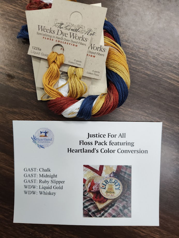 Justice For All With Floss- Wildflower Stitching
