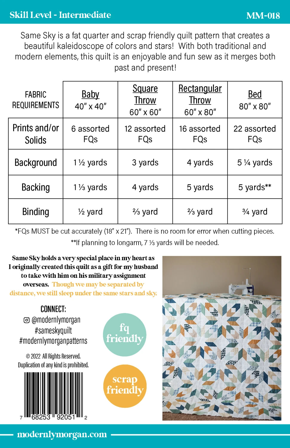 Same Sky Quilt Pattern by Modernly Morgan