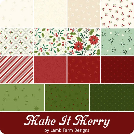 Make it Merry- Marcus Fabrics - 10"x10"  Squares