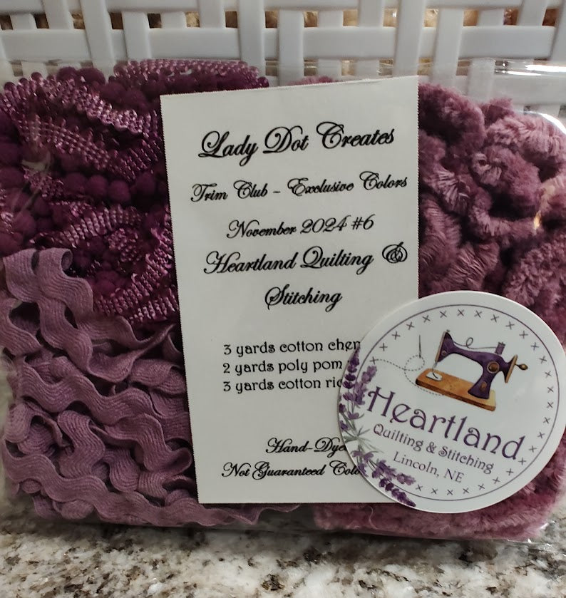 Lady Dot Trim - Colors Exclusive to Heartland Quilting & Stitching