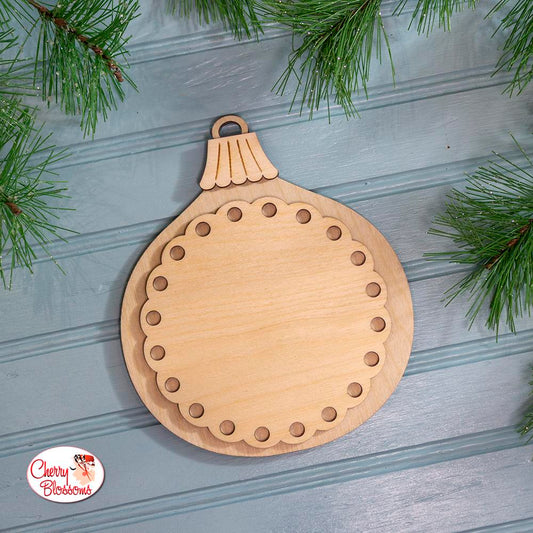 Vintage Ornaments #3 Backer - Cherry Blossoms