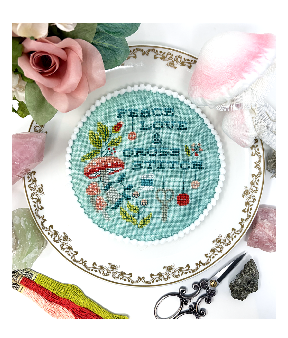 Pre-Order - Peace, Love and Cross-Stitch - Tiny Modernist