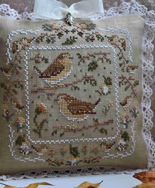Wrens in the Fall - Stitchy Princess