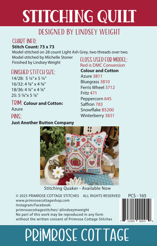 Stitching Quilt - Primrose Cottage Stitches
