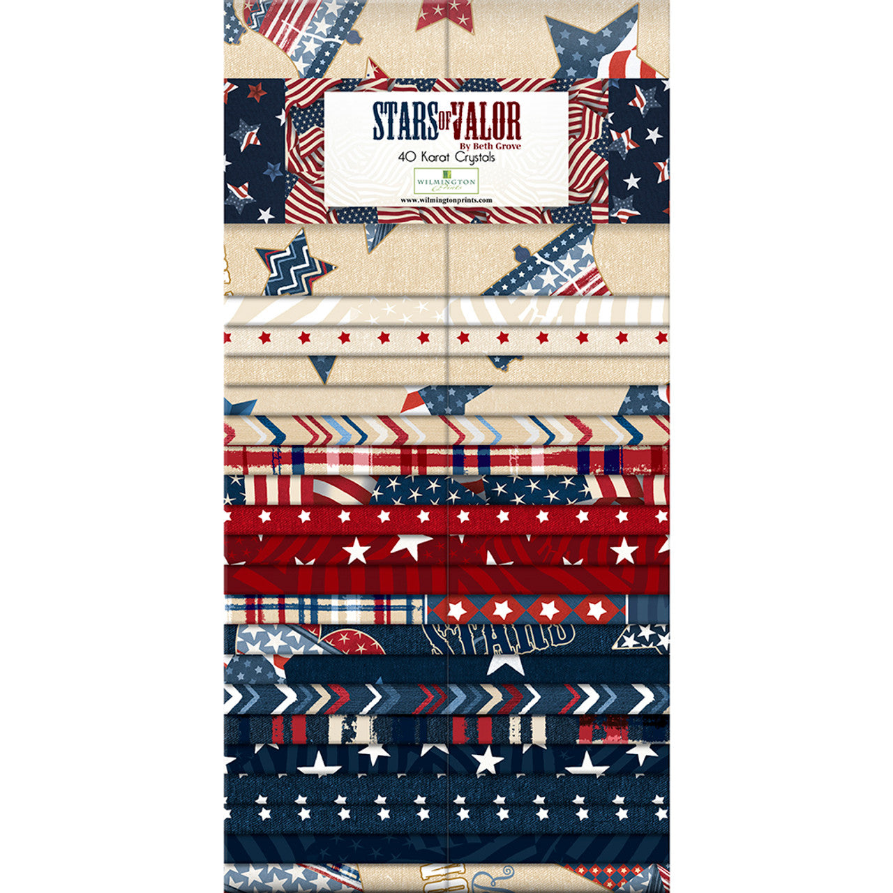 Stars of Valor- 2-1/2 Strips by Beth Grove for Wilmington Prints