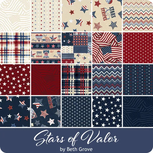 Stars of Valor- 2-1/2 Strips by Beth Grove for Wilmington Prints