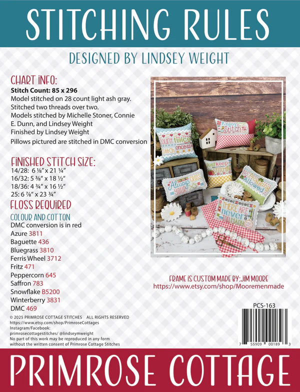 Stitching Rules - Primrose Cottage Stitches