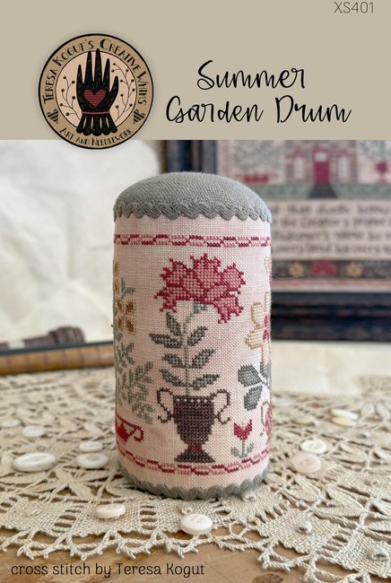 Summer Garden Drum by Teresa Kogut