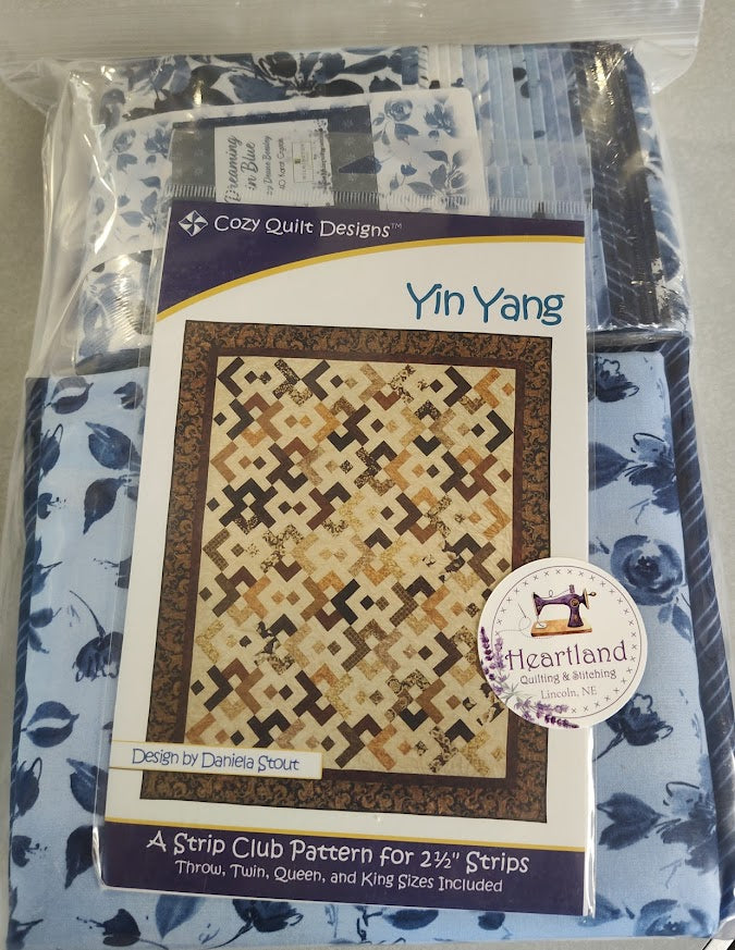 Yin Yang Quilt Kit Featuring Dreaming in Blue by Deane Beesley for Wilmington Prints
