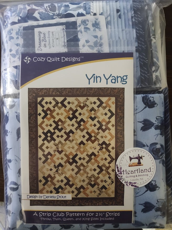 Yin Yang Quilt Kit Featuring Dreaming in Blue by Deane Beesley for Wilmington Prints