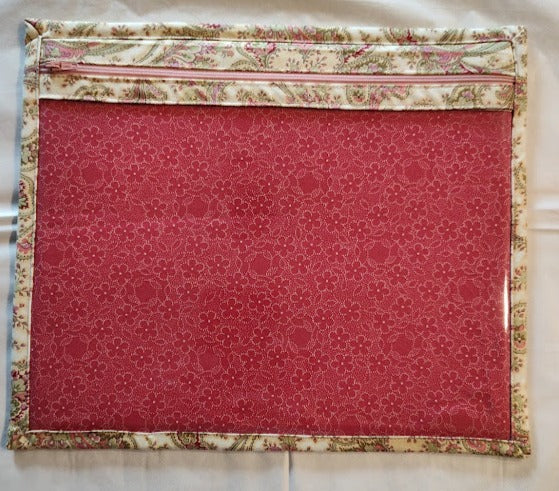 Project Bag-Dk Pink inside with Paisley Accent