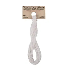 Bashful #1083 by Weeks Dye Works- 5 yds Hand-Dyed, 6 Strand 100% Cotton Cross Stitch Embroidery Floss