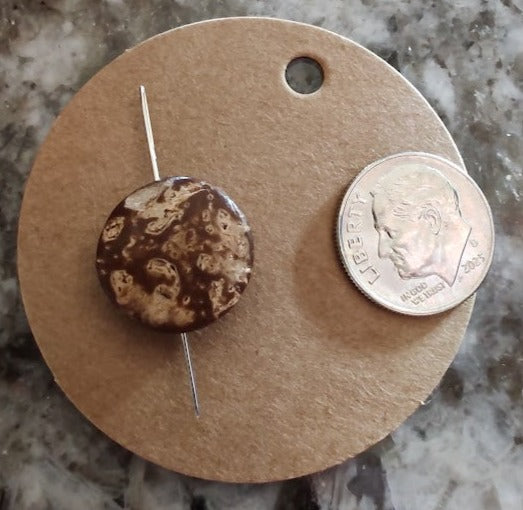 Needleminder- Brown-Round w/needle hole
