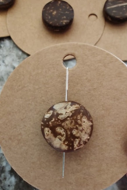 Needleminder- Brown-Round w/needle hole
