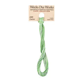 Cactus #2181 by Weeks Dye Works- 5 yds Hand-Dyed, 6 Strand 100% Cotton Cross Stitch Embroidery Floss