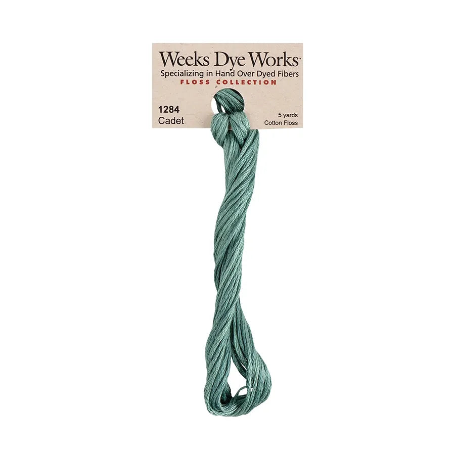 Cadet #1284 by Weeks Dye Works- 5 yds Hand-Dyed, 6 Strand 100% Cotton Cross Stitch Embroidery Floss