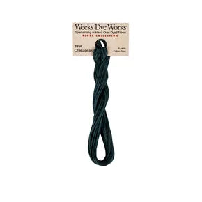 Chesapeake #3950 by Weeks Dye Works- 5 yds Hand-Dyed, 6 Strand 100% Cotton Cross Stitch Embroidery Floss
