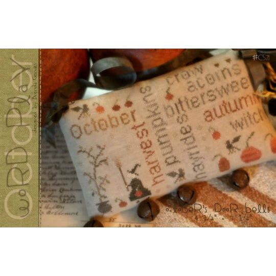 Word Play ~ October - With Thy Needle & Thread - Brenda Gervais - Cross Stitch Pattern