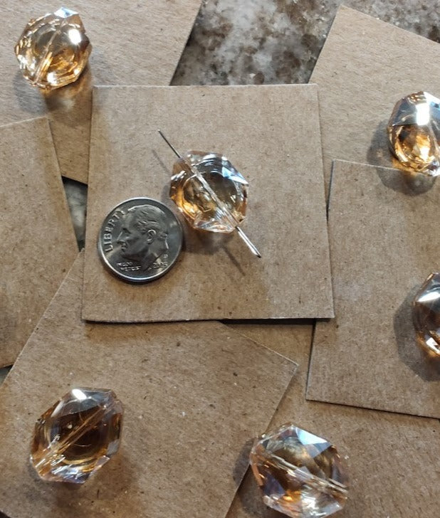 Needleminder- Gold Translucent Oval w/needle hole
