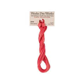 Grenadine #2244 by Weeks Dye Works- 5 yds Hand-Dyed, 6 Strand 100% Cotton Cross Stitch Embroidery Floss