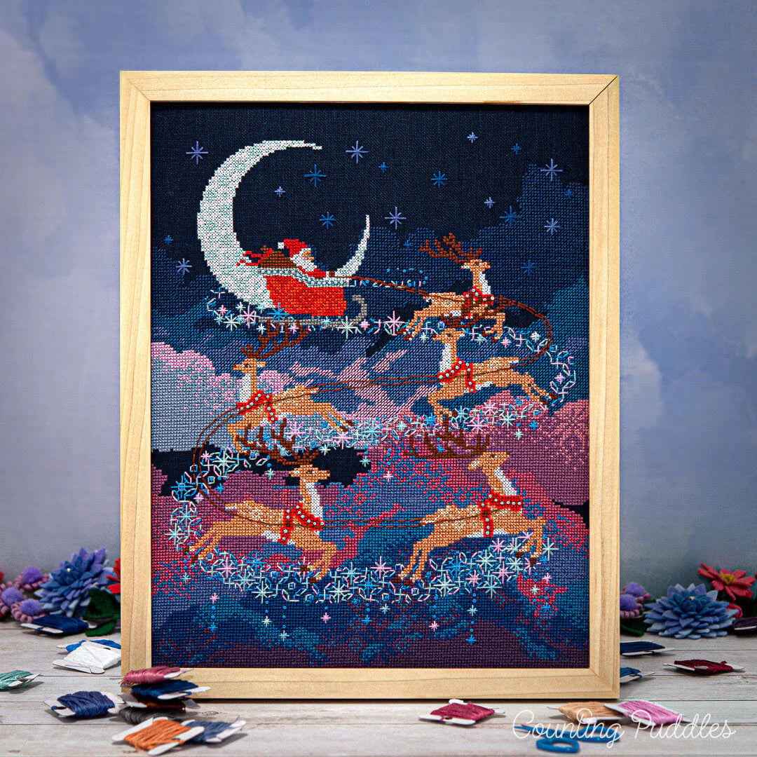 Santa's Moonlit Ride by Counting Puddles
