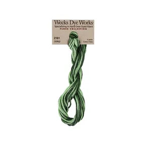 Julep #2161 by Weeks Dye Works- 5 yds Hand-Dyed, 6 Strand 100% Cotton Cross Stitch Embroidery Floss